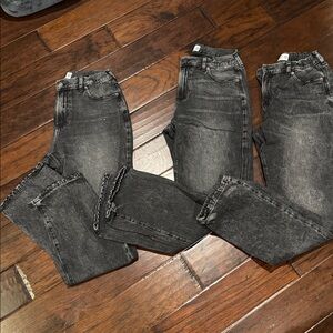 Boys 17/18 Abercrombie baggy Denim Jeans 3 pair